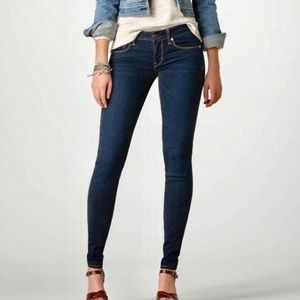 American eagle dark wash super stretch skinny jeans